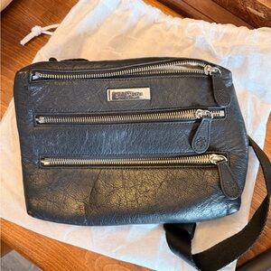 Lily Jade Black Leather Crossbody Bag